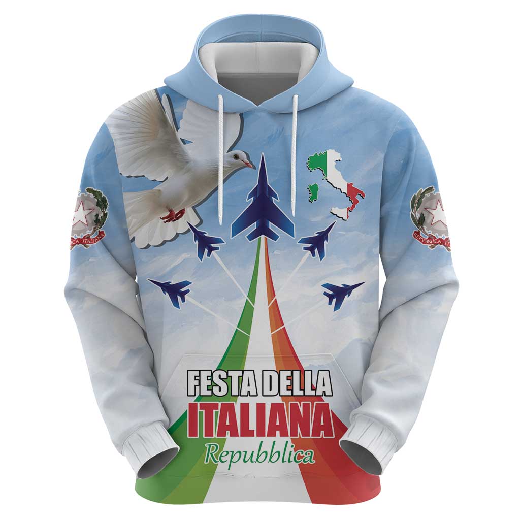 Italy Festa della Repubblica Hoodie Frecce Tricolori with Dove LT17