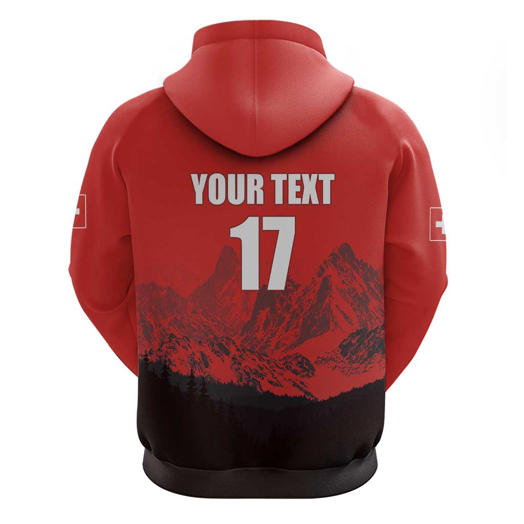 Custom Switzerland Football Hoodie Swiss Alps LT17