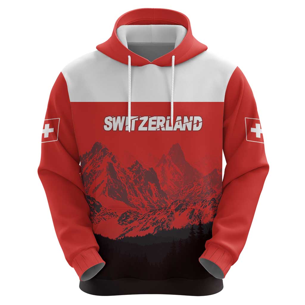Custom Switzerland Football Hoodie Swiss Alps LT17