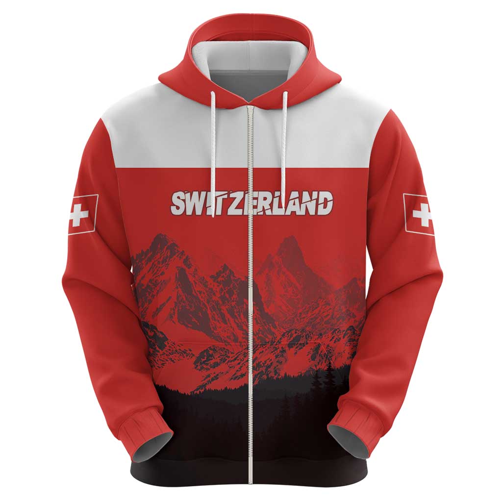 Custom Switzerland Football Hoodie Swiss Alps LT17