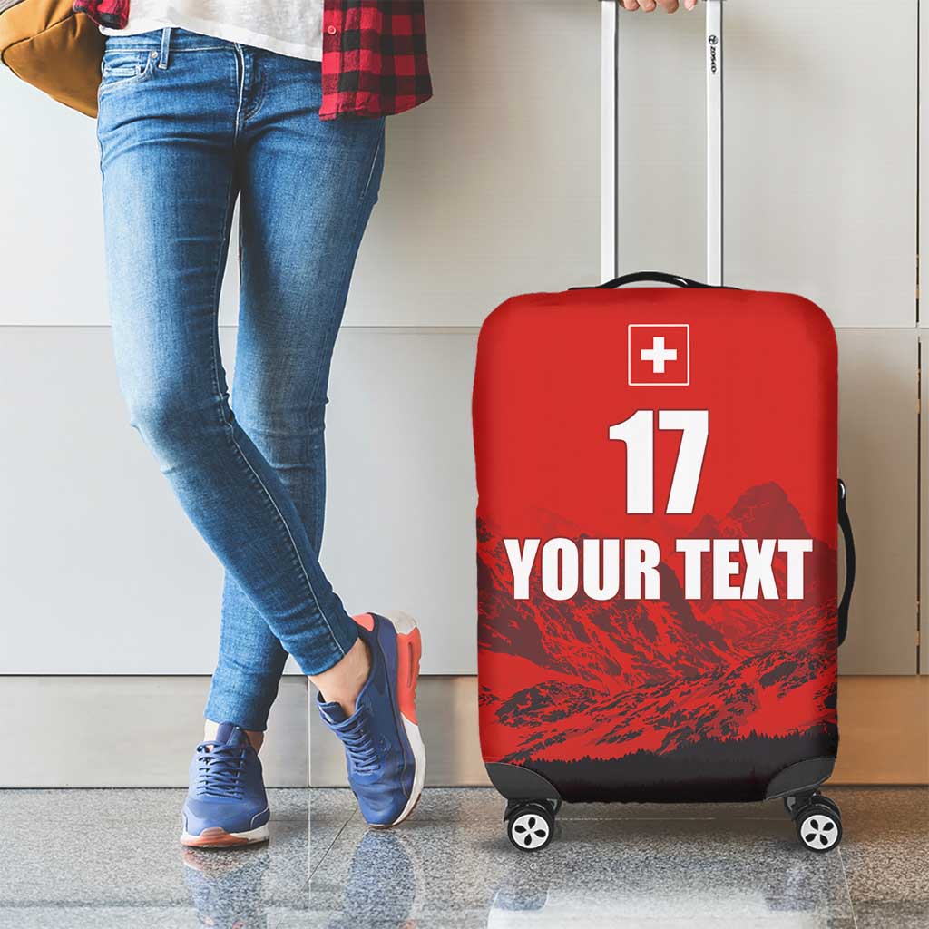 Custom Switzerland Football Luggage Cover Swiss Alps LT17