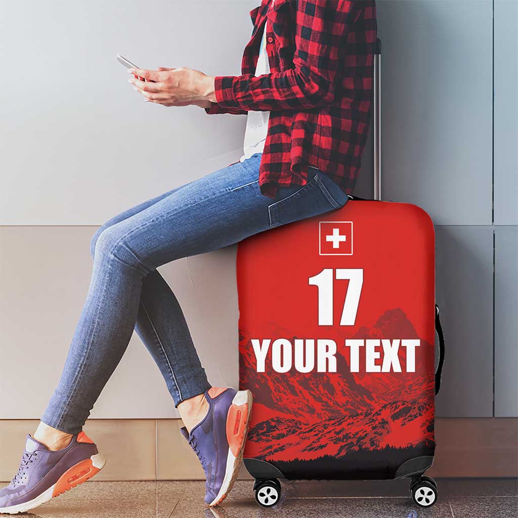 Custom Switzerland Football Luggage Cover Swiss Alps LT17
