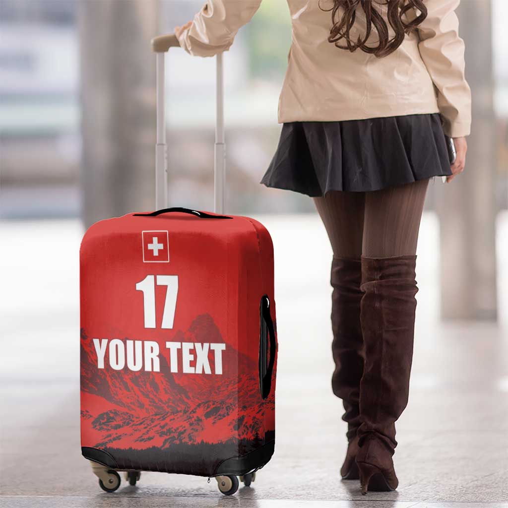 Custom Switzerland Football Luggage Cover Swiss Alps LT17