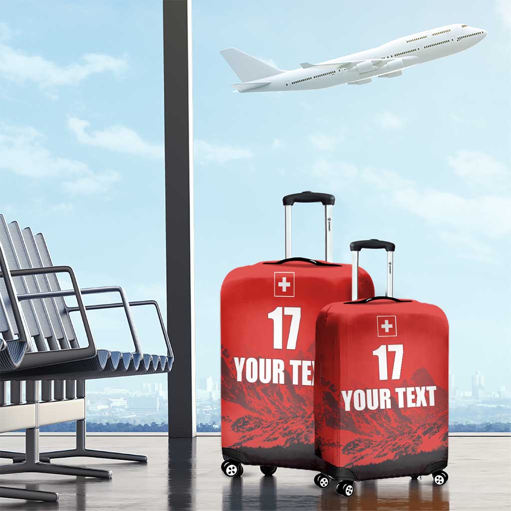 Custom Switzerland Football Luggage Cover Swiss Alps LT17