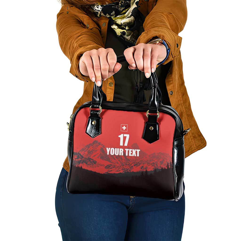 Custom Switzerland Football Shoulder Handbag Swiss Alps LT17