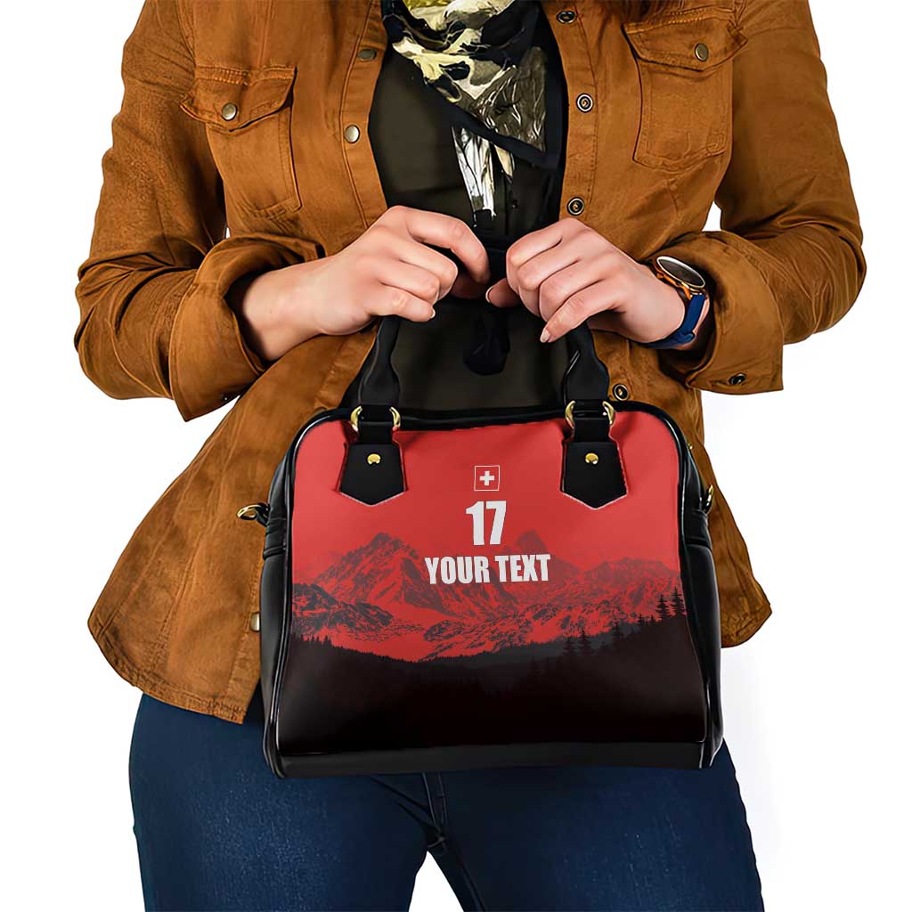 Custom Switzerland Football Shoulder Handbag Swiss Alps LT17