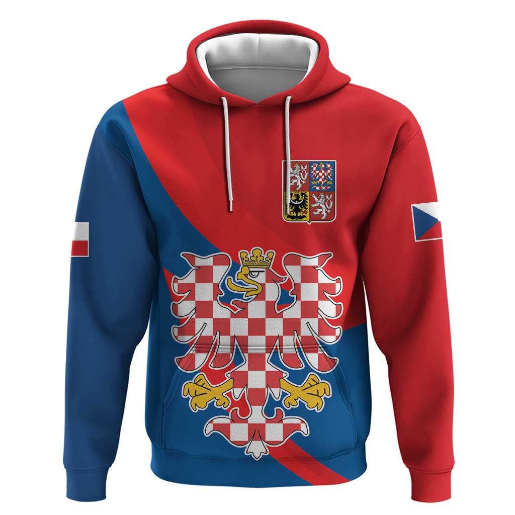 Personalized Coat of Arms of Moravia Hoodie Gold-crowned White Red Checkered Eagle LT17