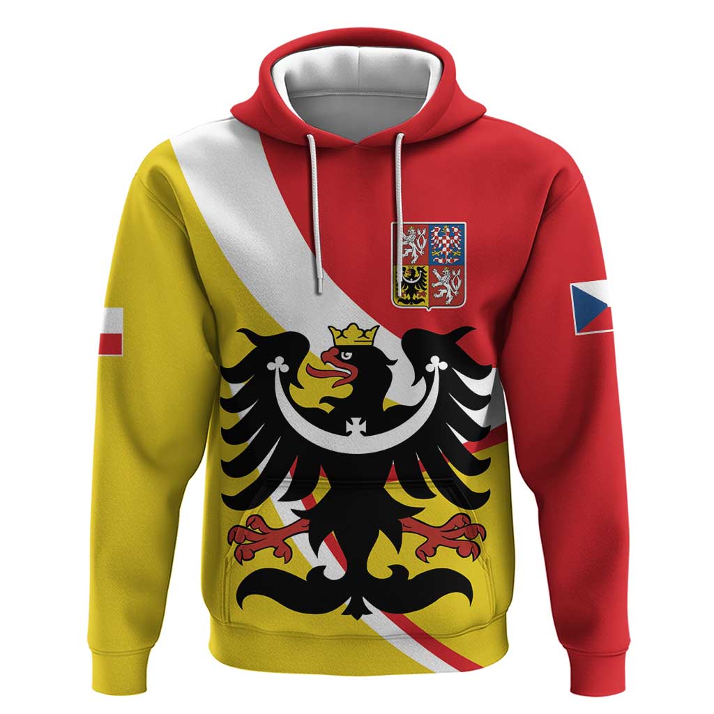 Personalized Coat of Arms of Silesia Hoodie Black Eagle with Silver Crescent LT17