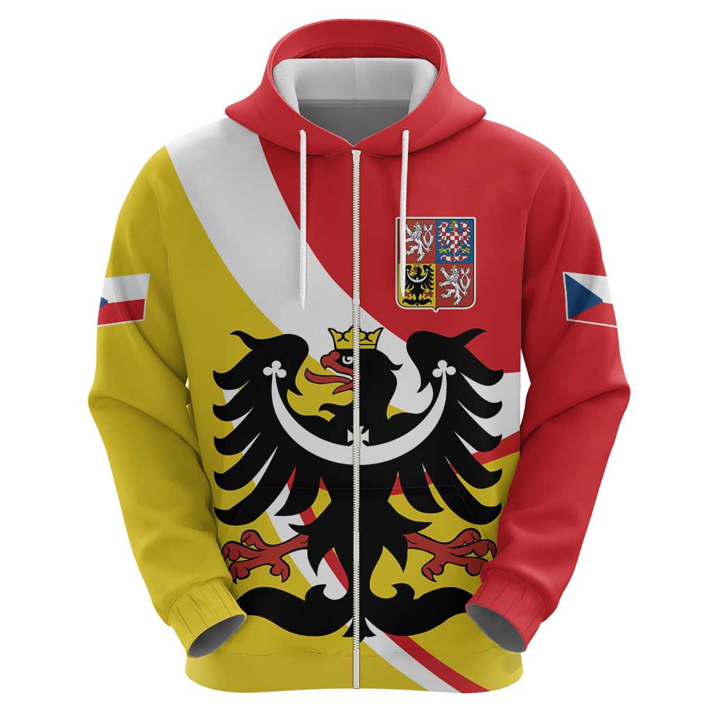 Personalized Coat of Arms of Silesia Hoodie Black Eagle with Silver Crescent LT17
