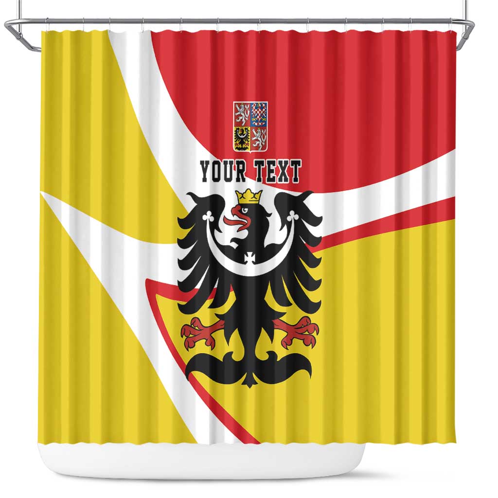 Personalized Coat of Arms of Silesia Shower Curtain Black Eagle with Silver Crescent LT17