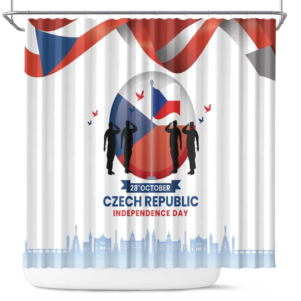 Czech Republic Independence day Shower Curtain Den Vzniku Samostatneho Ceskoslovenskeho Statu LT17