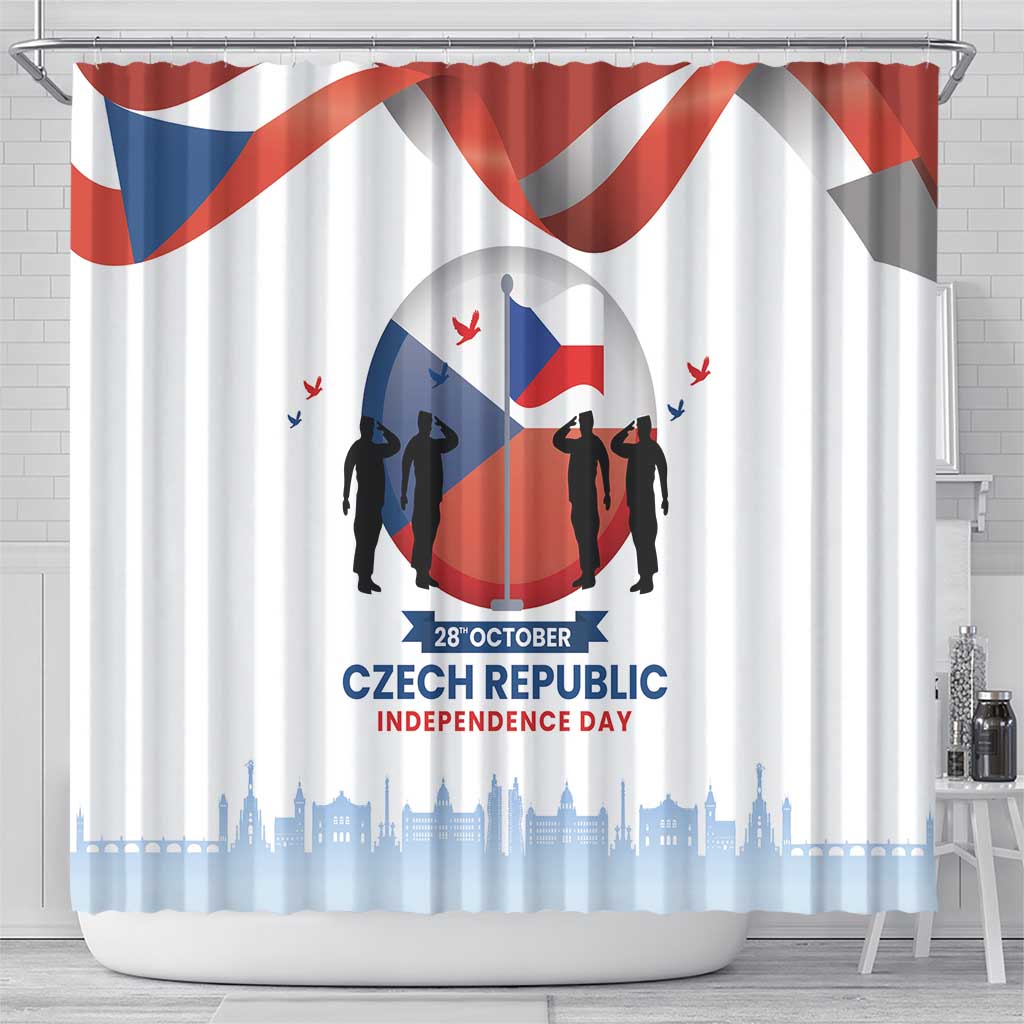 Czech Republic Independence day Shower Curtain Den Vzniku Samostatneho Ceskoslovenskeho Statu LT17