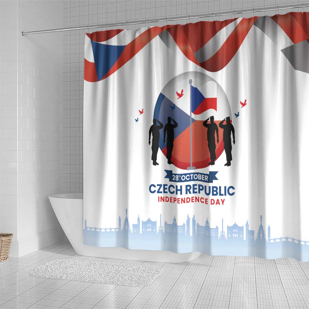 Czech Republic Independence day Shower Curtain Den Vzniku Samostatneho Ceskoslovenskeho Statu LT17
