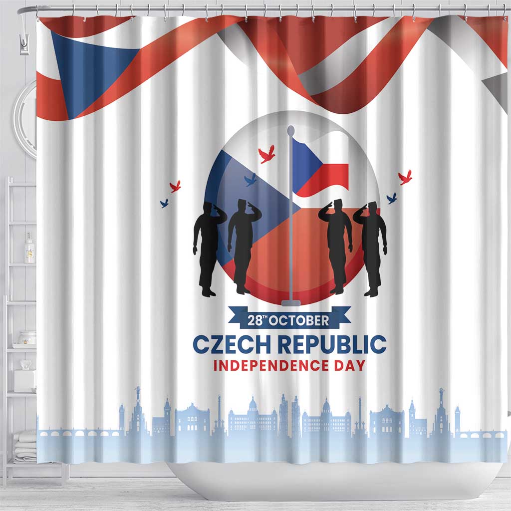 Czech Republic Independence day Shower Curtain Den Vzniku Samostatneho Ceskoslovenskeho Statu LT17