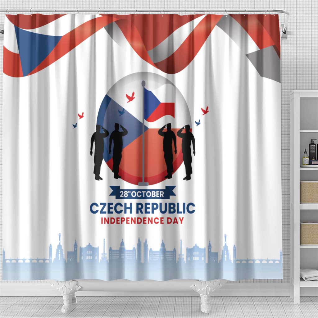 Czech Republic Independence day Shower Curtain Den Vzniku Samostatneho Ceskoslovenskeho Statu LT17