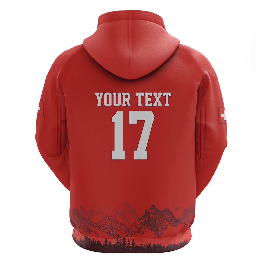 Custom Switzerland Football Hoodie Hopp Schwiiz! LT17