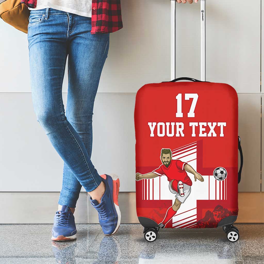Custom Switzerland Football Luggage Cover Hopp Schwiiz! LT17