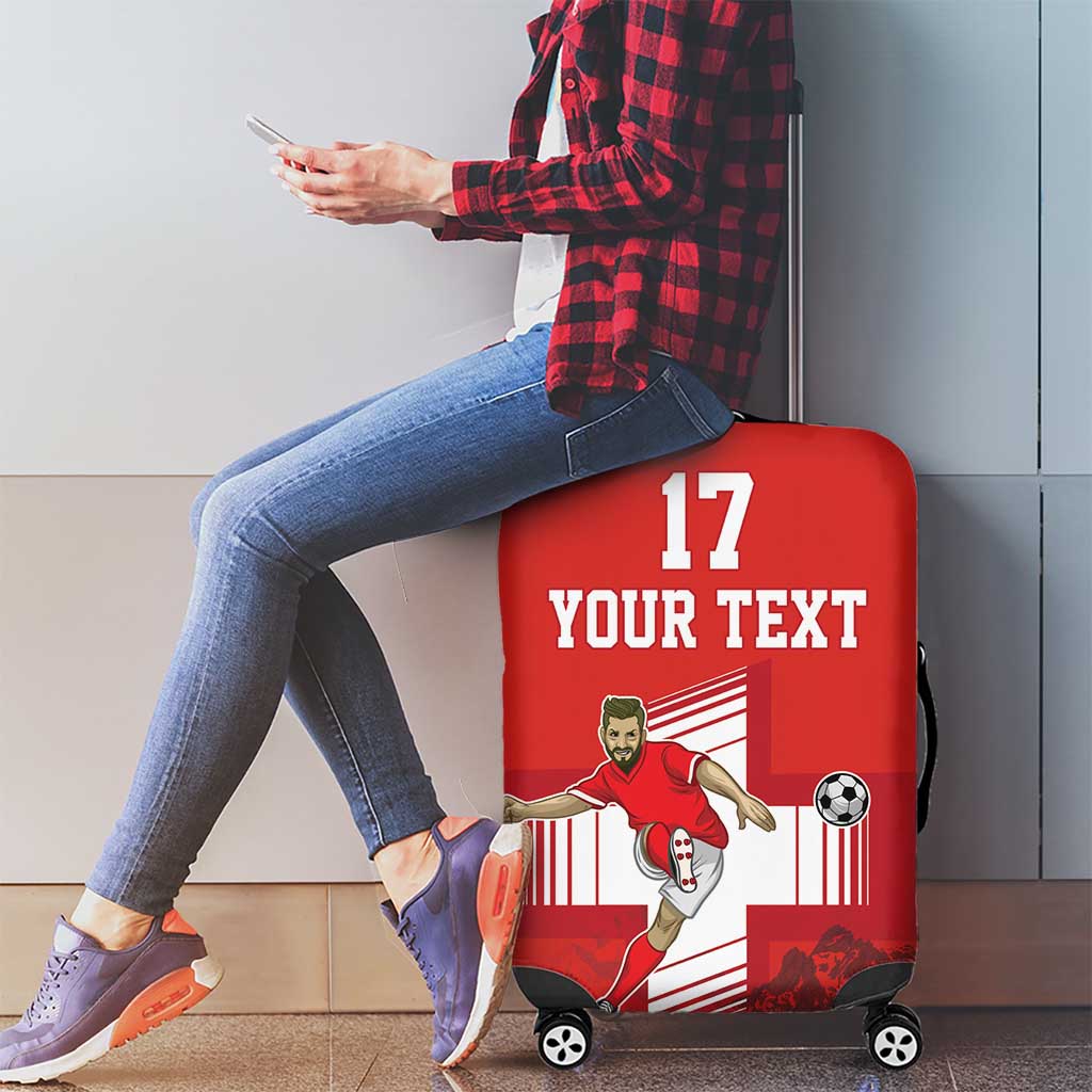 Custom Switzerland Football Luggage Cover Hopp Schwiiz! LT17