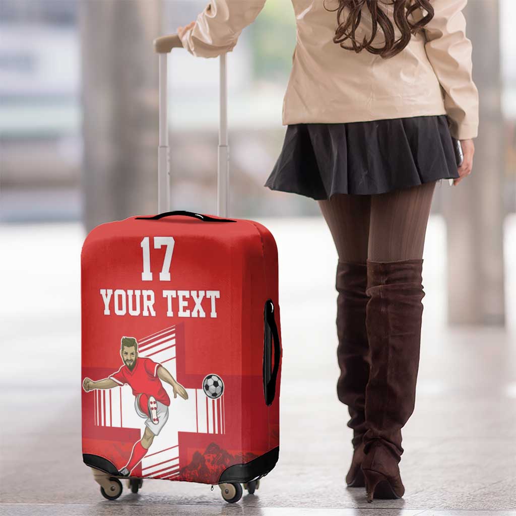 Custom Switzerland Football Luggage Cover Hopp Schwiiz! LT17