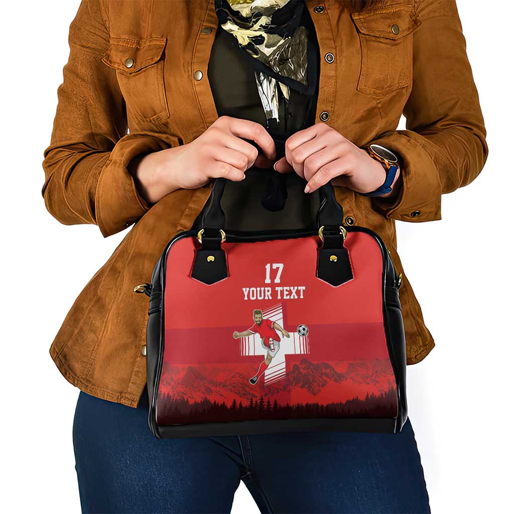 Custom Switzerland Football Shoulder Handbag Hopp Schwiiz! LT17