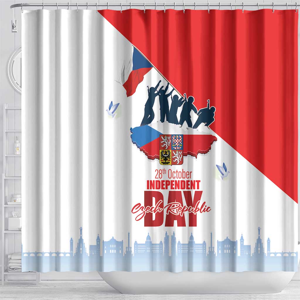 Den Vzniku Samostatneho Ceskoslovenskeho Statu Shower Curtain Czech Republic Independence day LT17