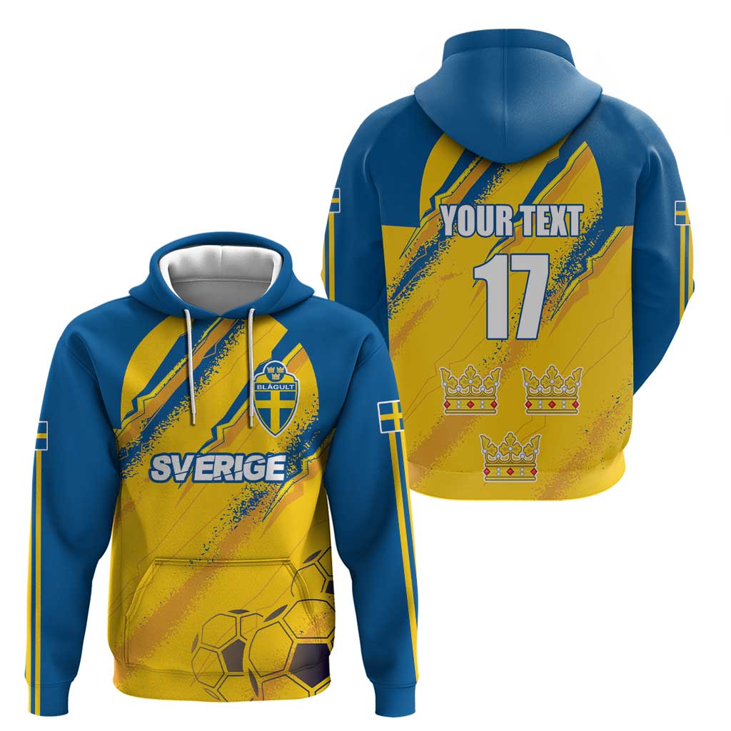 Custom Sweden Football Hoodie Sporty Style LT17