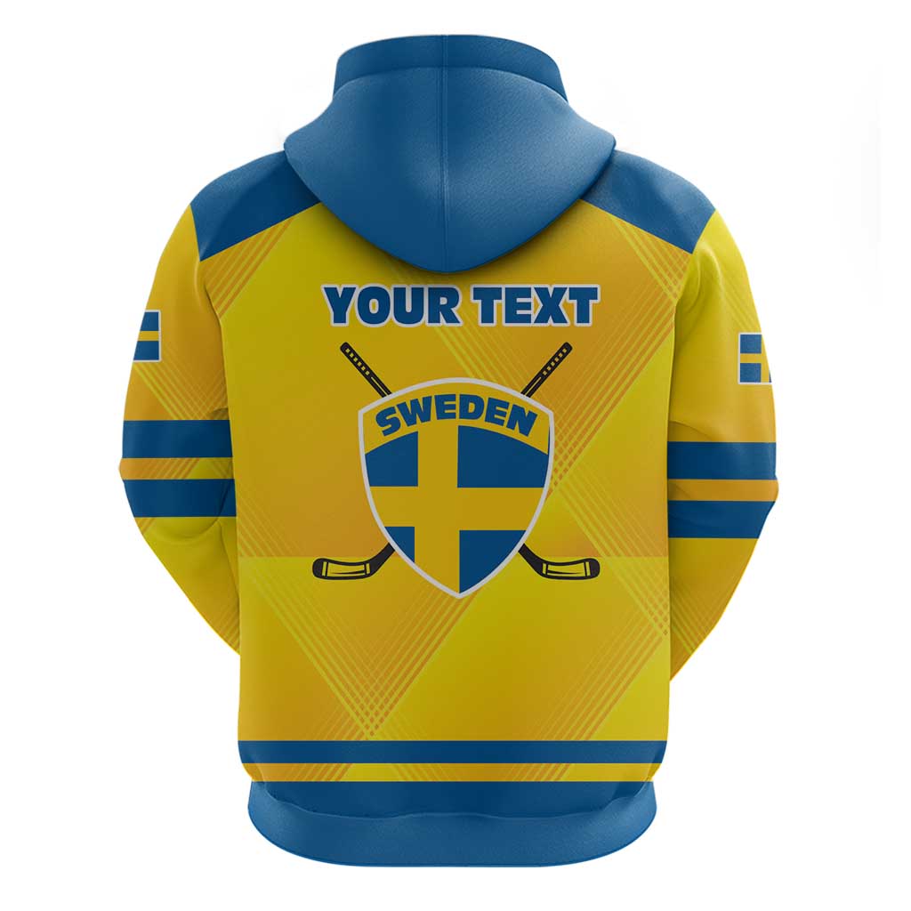 Personalized Sweden Ice Hockey Hoodie Sporty Style LT17