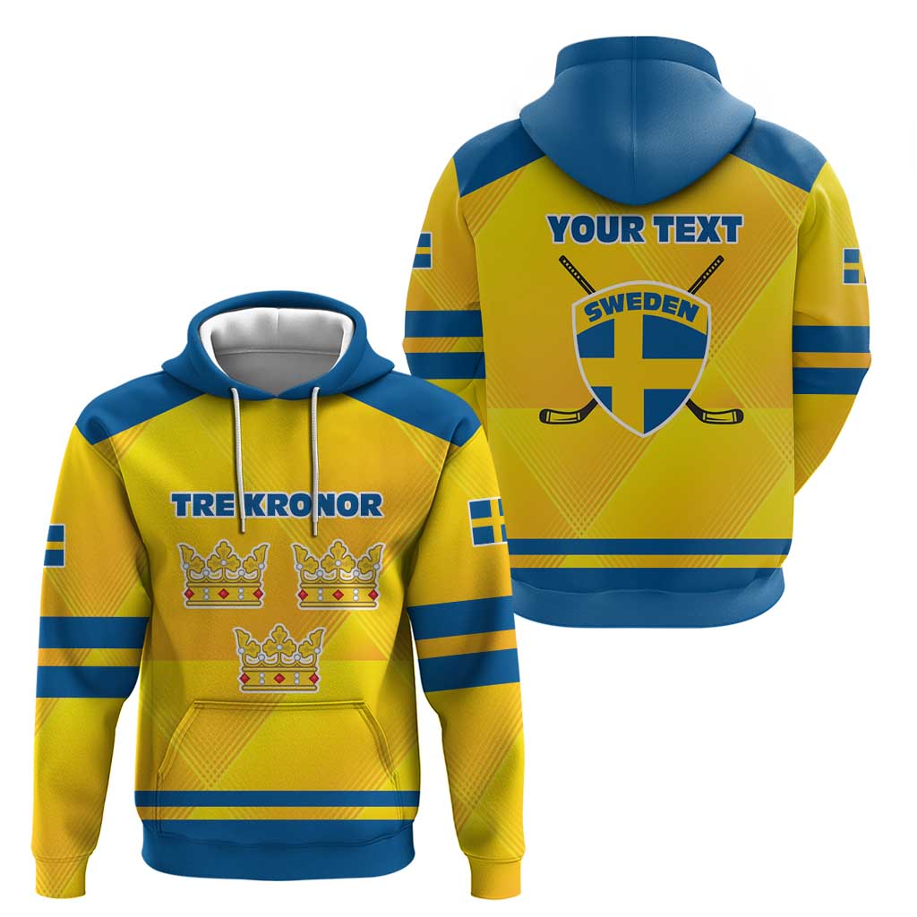 Personalized Sweden Ice Hockey Hoodie Sporty Style LT17