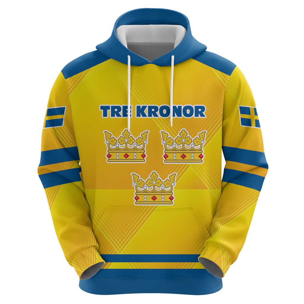 Personalized Sweden Ice Hockey Hoodie Sporty Style LT17