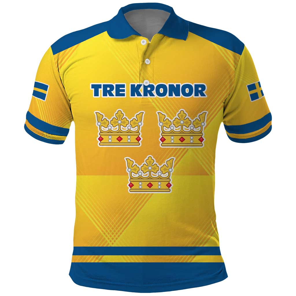 Personalized Sweden Ice Hockey Polo Shirt Sporty Style LT17