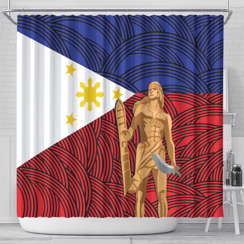 Philippines National Flag Day 28 May Shower Curtain Lapu-Lapu King LT17