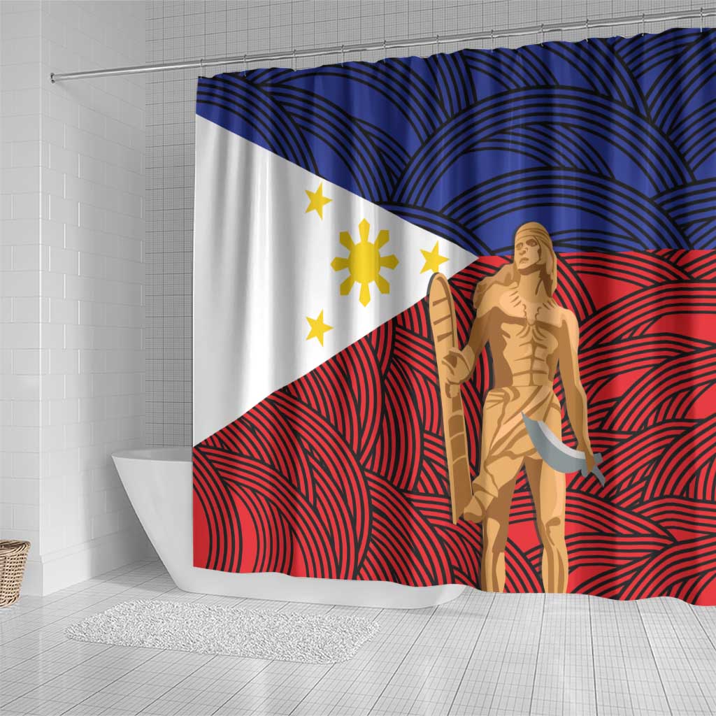 Philippines National Flag Day 28 May Shower Curtain Lapu-Lapu King LT17