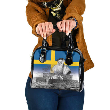 Sweden Sveriges Nationaldag Shoulder Handbag King Gustav Vasa with Stockholm Slott LT17
