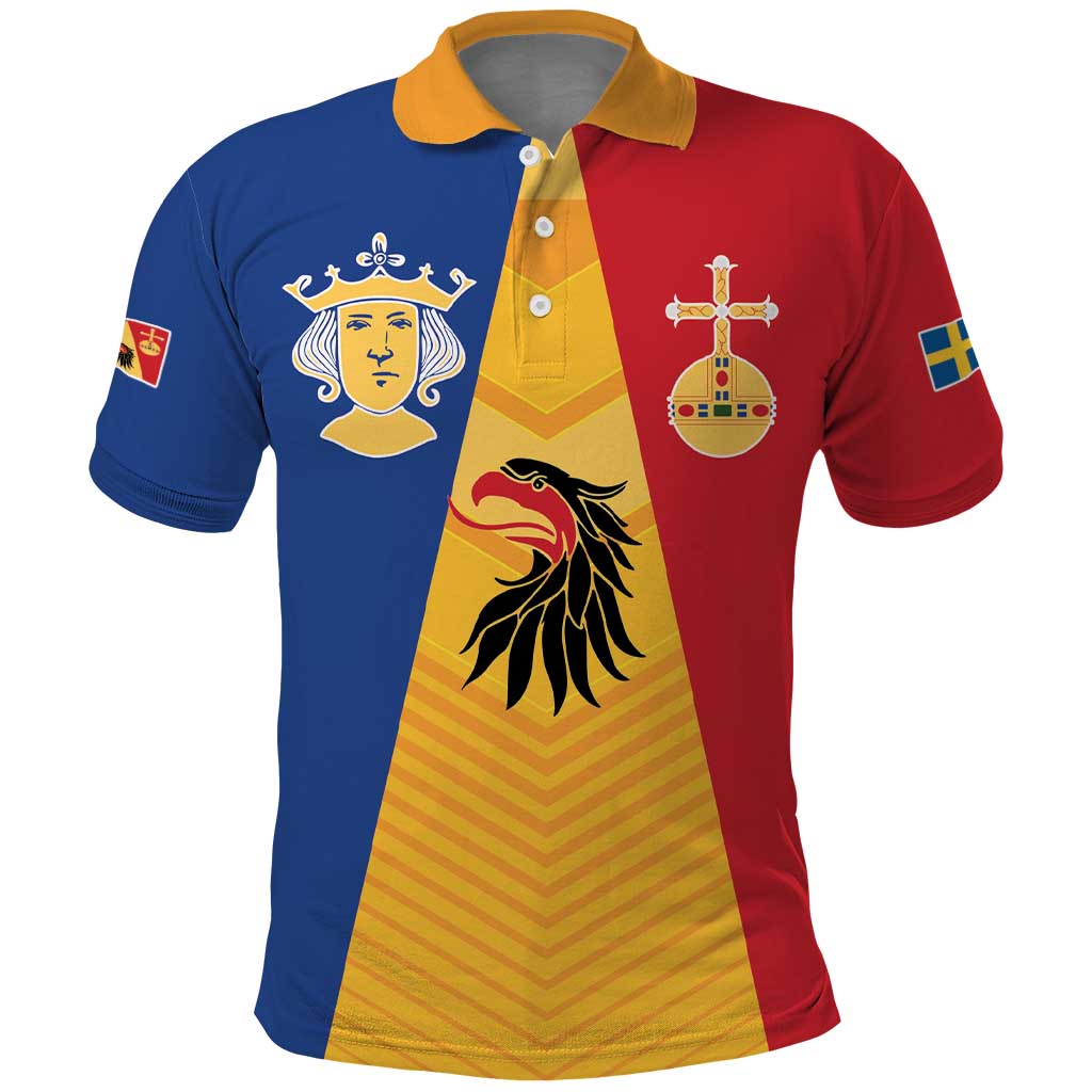 Kingdom of Sweden Stockholm County Polo Shirt Flag Style LT17