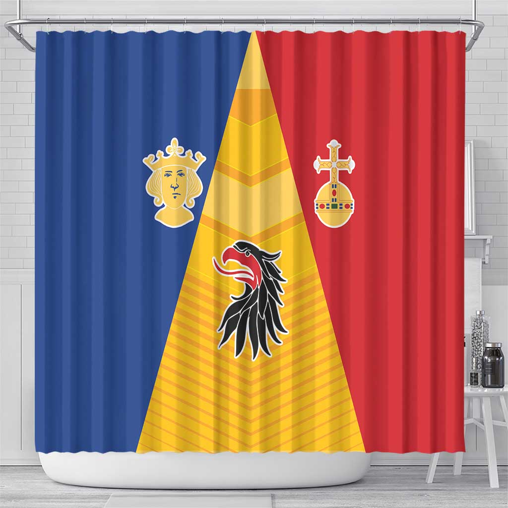 Kingdom of Sweden Stockholm County Shower Curtain Flag Style LT17