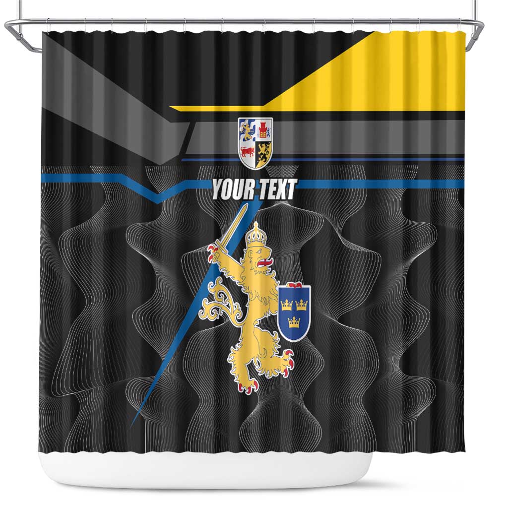 Personalized Kingdom of Sweden Gothenburg Shower Curtain Sweden Vastra Gotaland County LT17