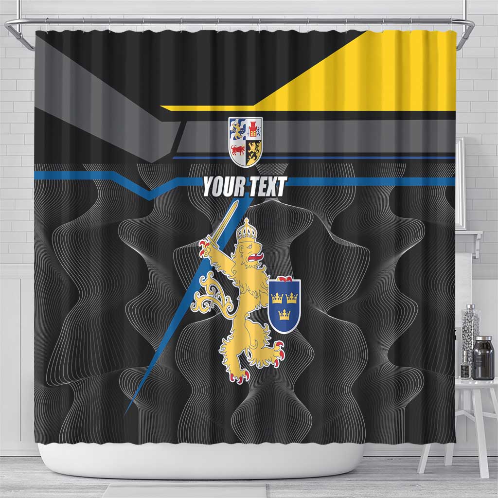 Personalized Kingdom of Sweden Gothenburg Shower Curtain Sweden Vastra Gotaland County LT17