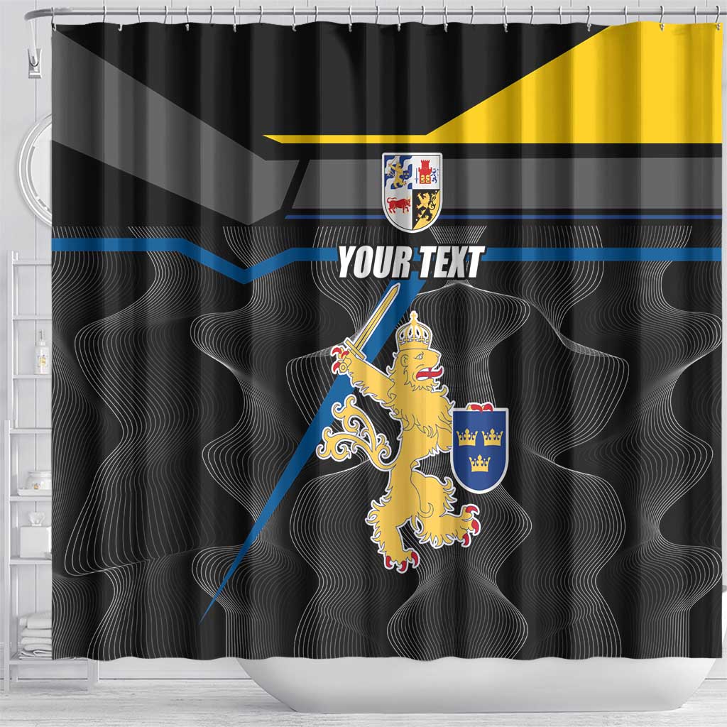 Personalized Kingdom of Sweden Gothenburg Shower Curtain Sweden Vastra Gotaland County LT17
