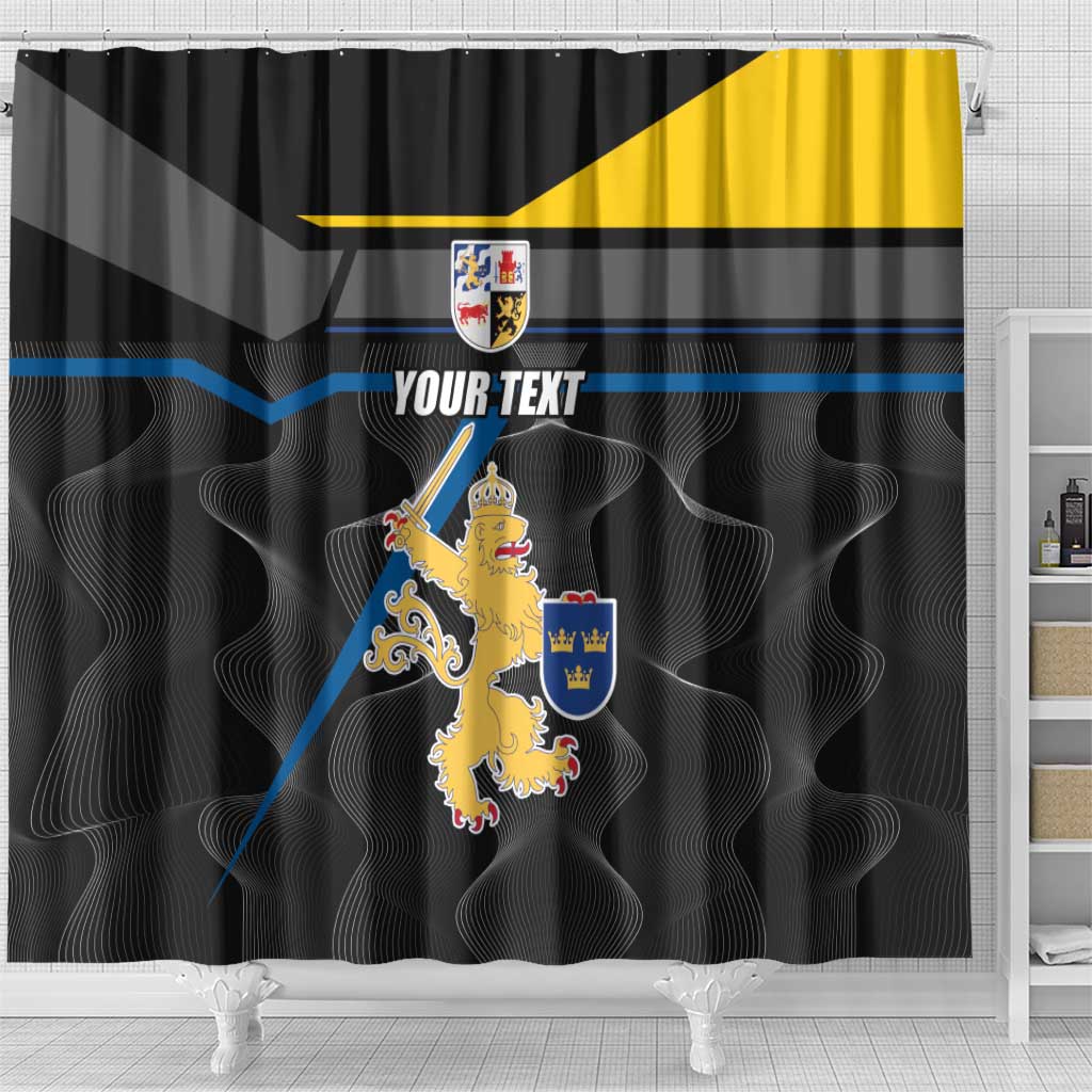 Personalized Kingdom of Sweden Gothenburg Shower Curtain Sweden Vastra Gotaland County LT17