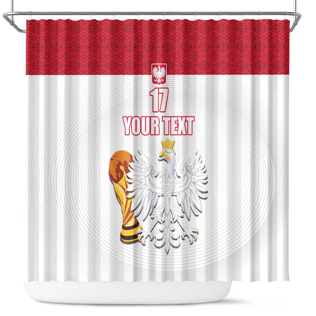 Custom Poland Football Champions Shower Curtain Sporty Style LT17