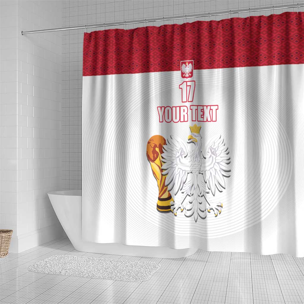 Custom Poland Football Champions Shower Curtain Sporty Style LT17