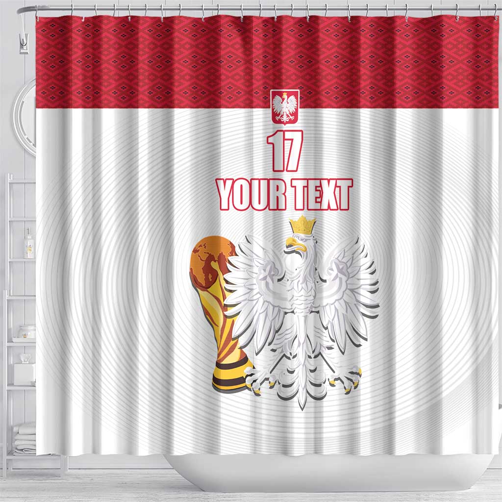 Custom Poland Football Champions Shower Curtain Sporty Style LT17