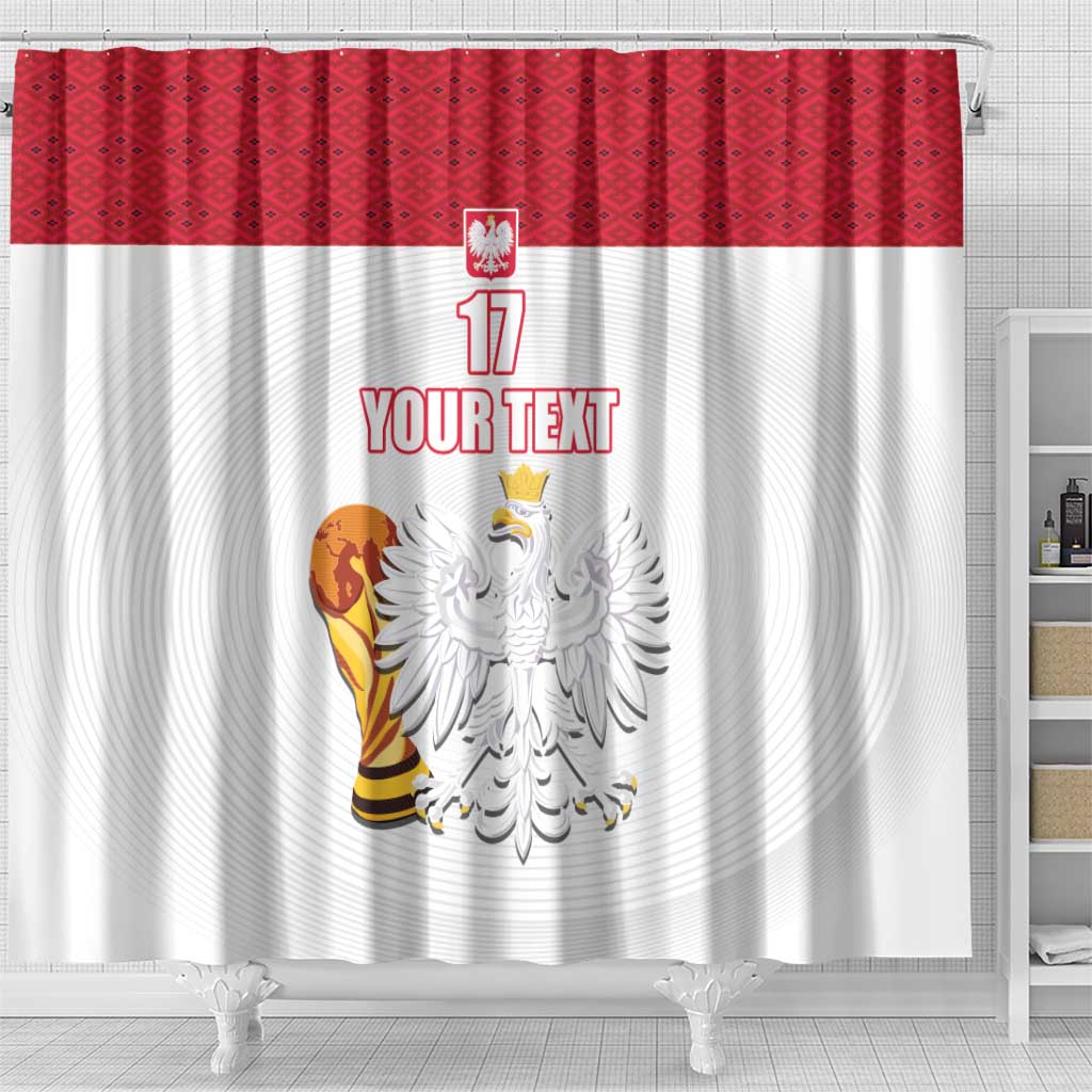 Custom Poland Football Champions Shower Curtain Sporty Style LT17
