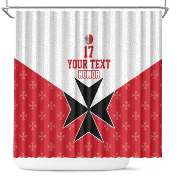 Custom Malta Football Champions Shower Curtain Sporty Style LT17