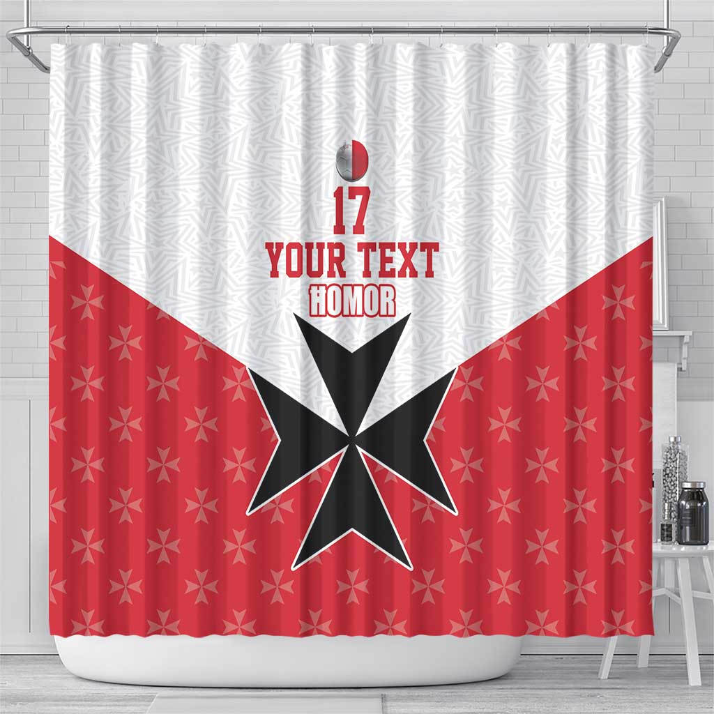 Custom Malta Football Champions Shower Curtain Sporty Style LT17