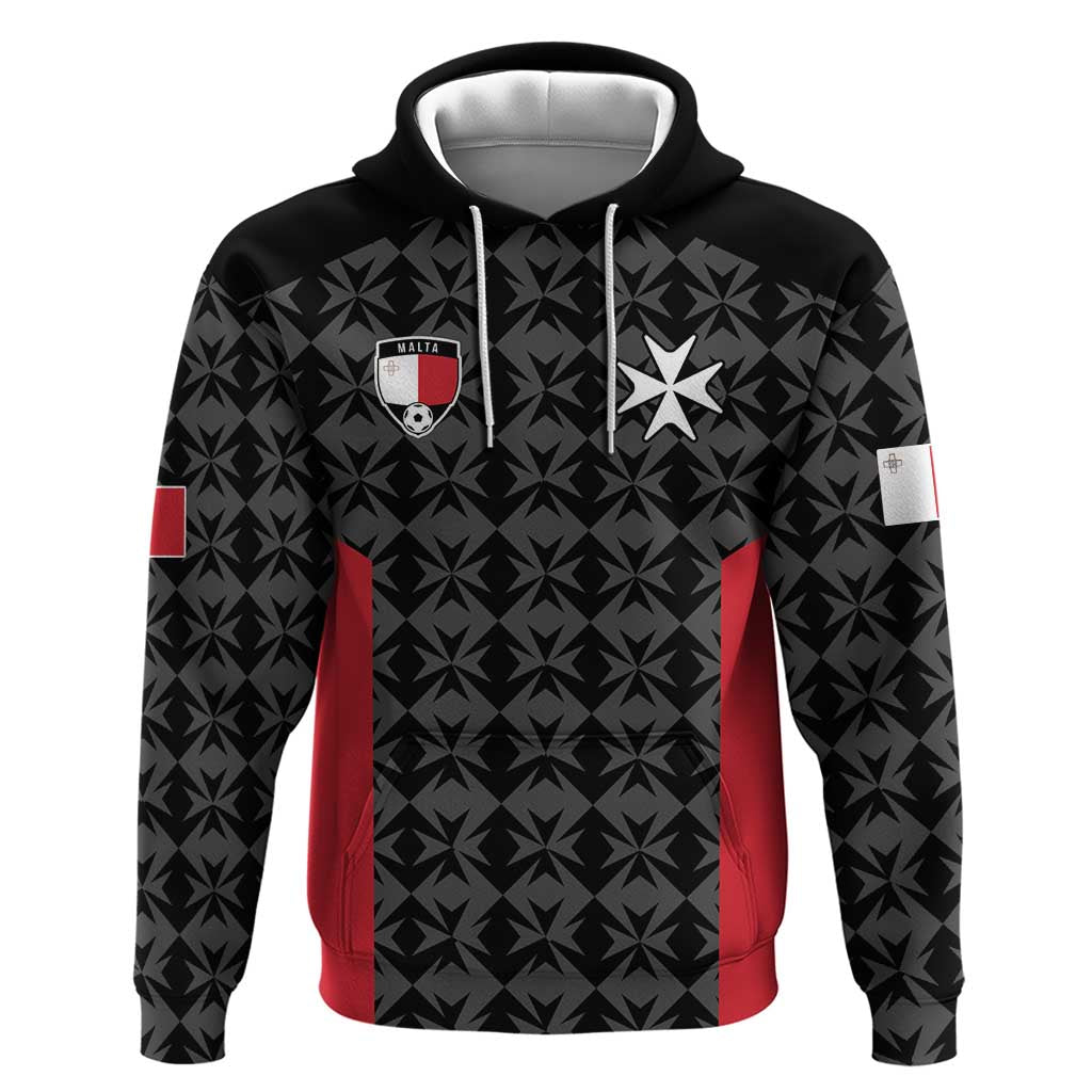 Custom Malta Football Jersey Go Champions Hoodie Black Style LT17