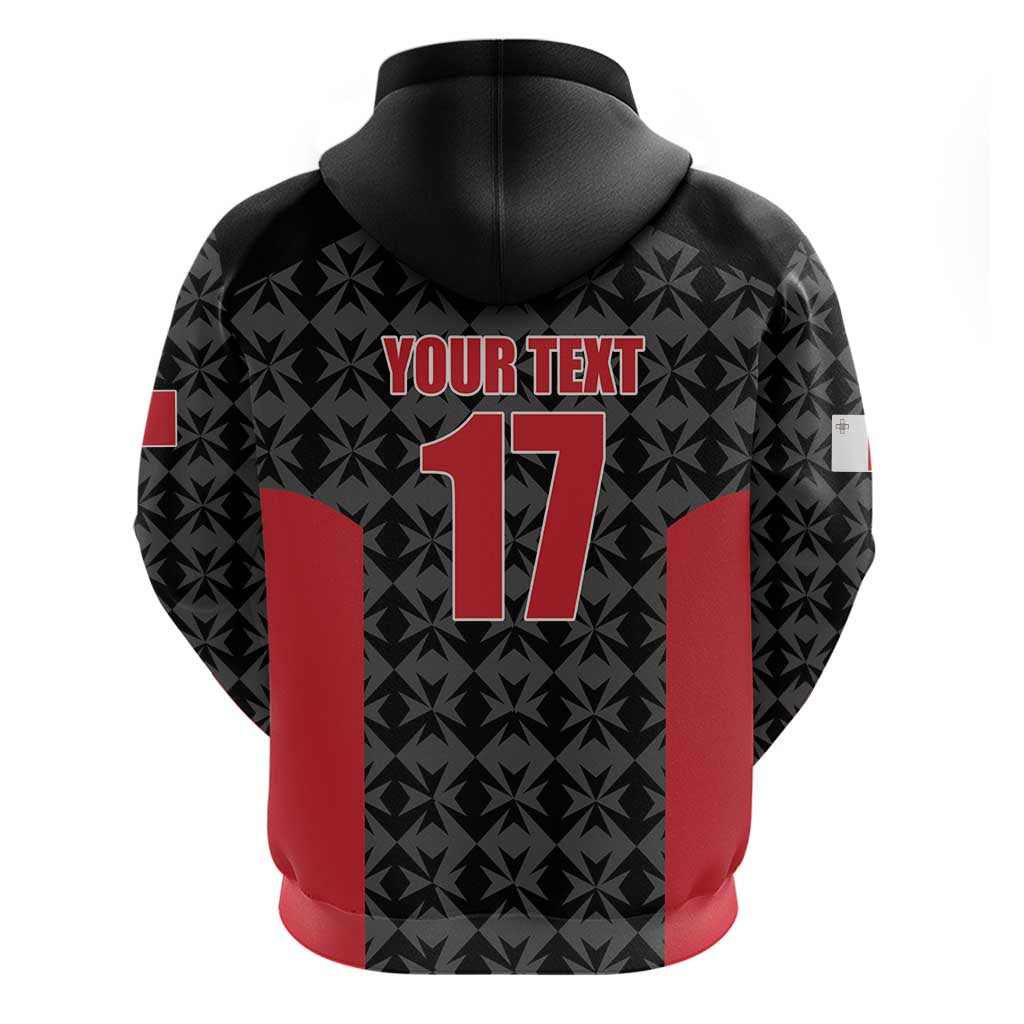 Custom Malta Football Jersey Go Champions Hoodie Black Style LT17