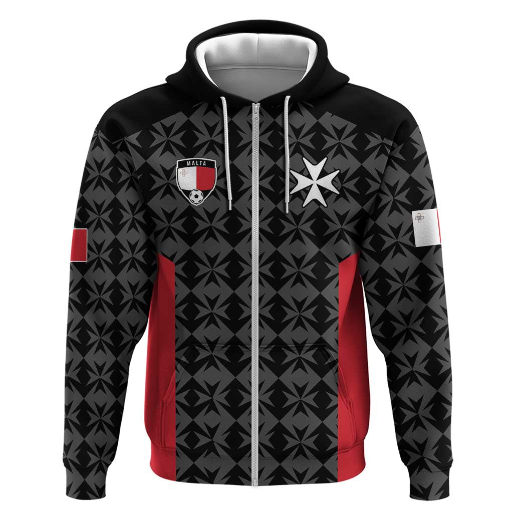 Custom Malta Football Jersey Go Champions Hoodie Black Style LT17