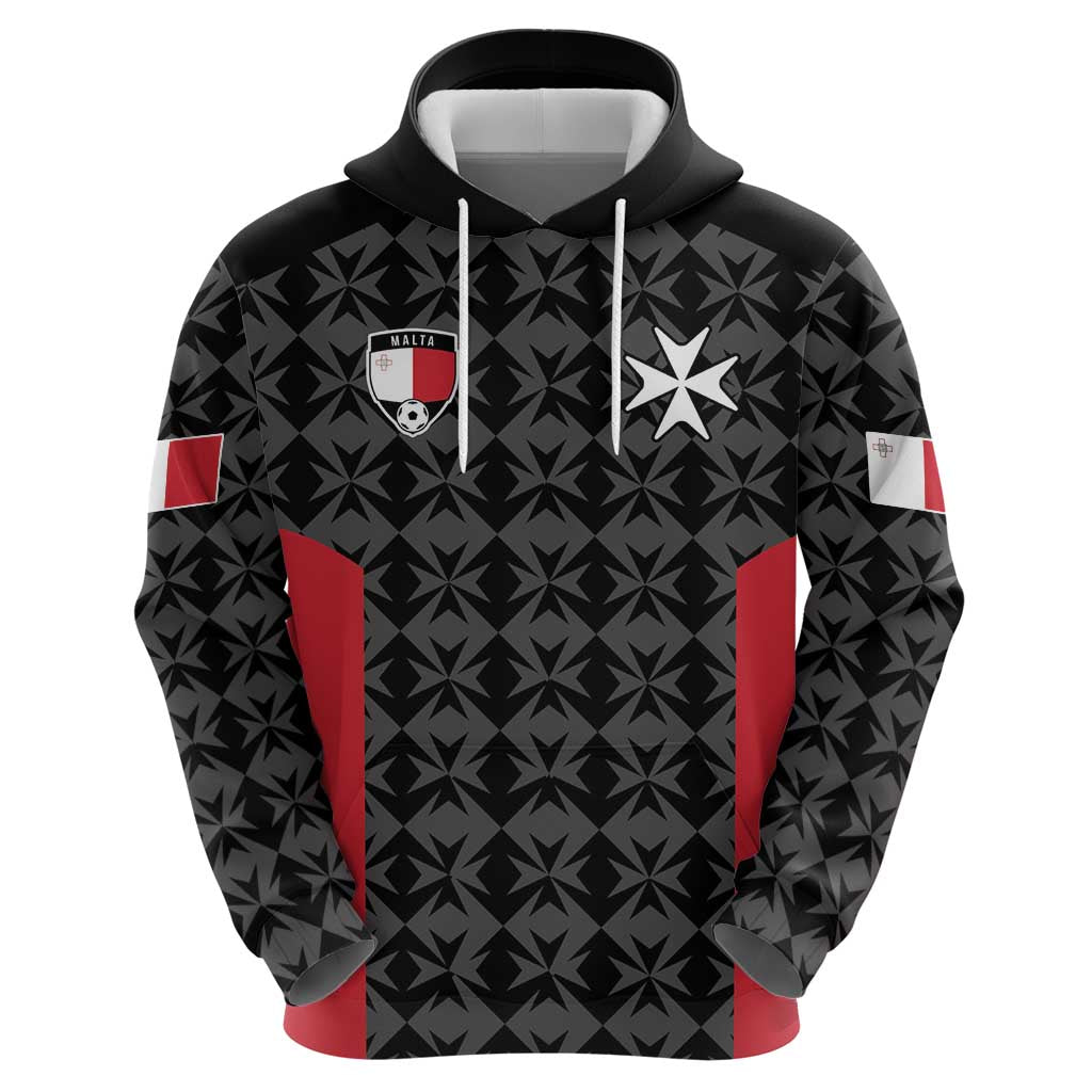 Custom Malta Football Jersey Go Champions Hoodie Black Style LT17