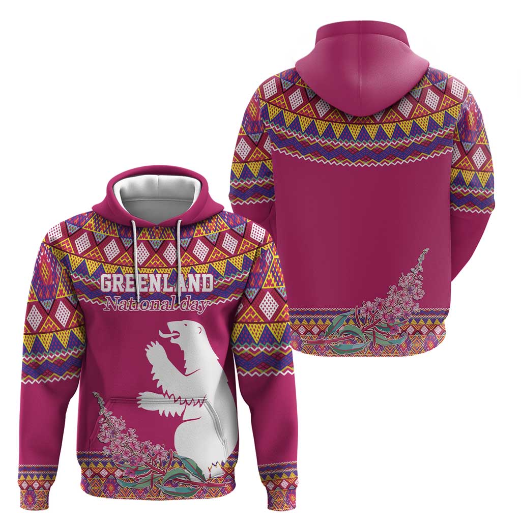 Greenland National Day Hoodie Inuit Kalaallisuut style LT17